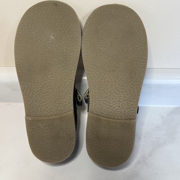 Mini Boden LEATHER T-BAR FLATS Girl’s EU 36 US 4 Navy Hook & Loop Maryjane Shoes - Picture 10 of 12